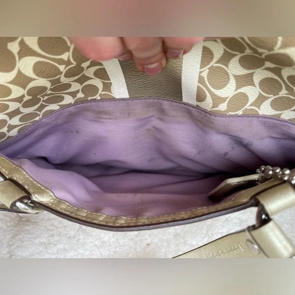 Coach Chelsea Heritage Signature Stripe Satchel Nr. F15132 - Picture 4 of 15